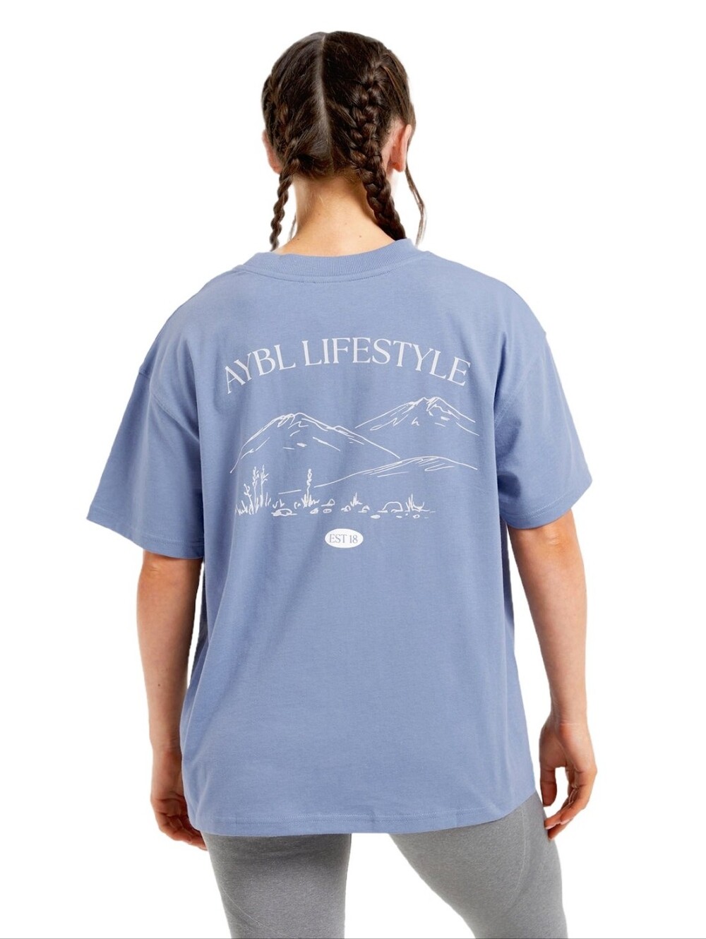 💙 NEW AYBL Lifestyle Oversized T-Shirt Cornflower Blue Medium NWT Sold Out
